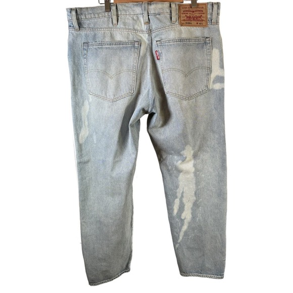 LEVIS Mens Premium Big E Hi-Ball ROLL Jeans Stretch Denim Tapered Camo Shred 42 - Picture 3 of 16